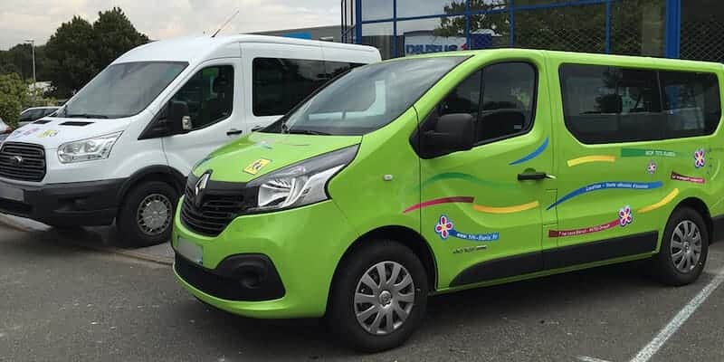Titi Floris fleet of vehicles transporting people with disabilities