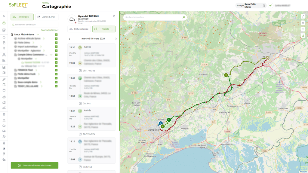 Suivi de flotte GPS